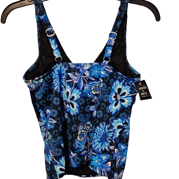 1Swim Solutions blue Tankini Top size 8 - Picture 2 of 9